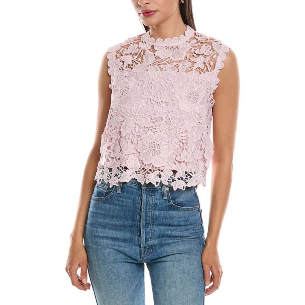 Nanette Nanette Lepore Womens Lace Top, Pink